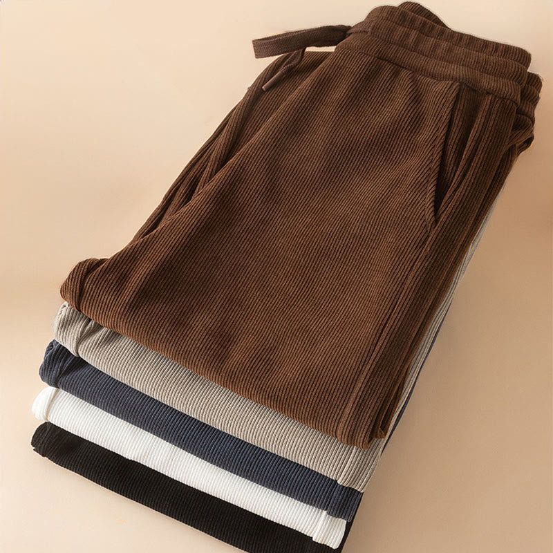 Pantaloni a gamba larga in cotone con tasche, colore puro, da donna , Buddha Stones - image 20