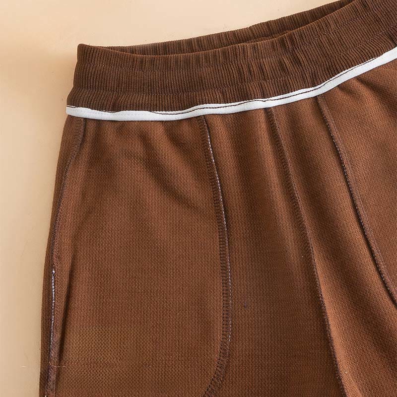 Pantaloni a gamba larga in cotone con tasche, colore puro, da donna , Buddha Stones - image 6