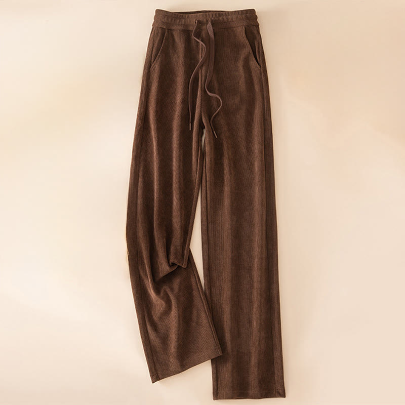Pantaloni a gamba larga in cotone con tasche, colore puro, da donna , Buddha Stones - Siena - US14, UK/AU18, EU46 (4XL) - image 3