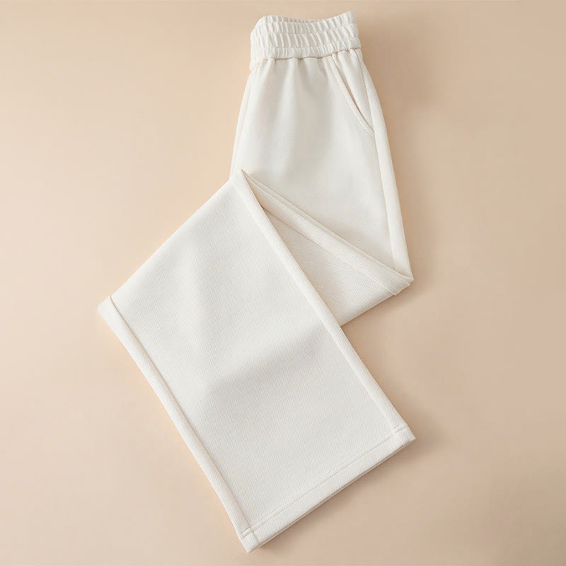 Pantaloni larghi in cotone con tasche e vita alta, modello Buddha Stones, da donna - FlorealeBianco - US12, UK/AU16, EU44 (3XL) - image 3