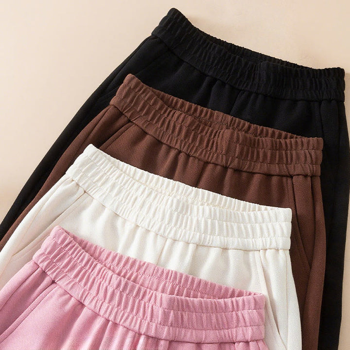 Pantaloni larghi in cotone con tasche e vita alta, modello Buddha Stones, da donna - image 19