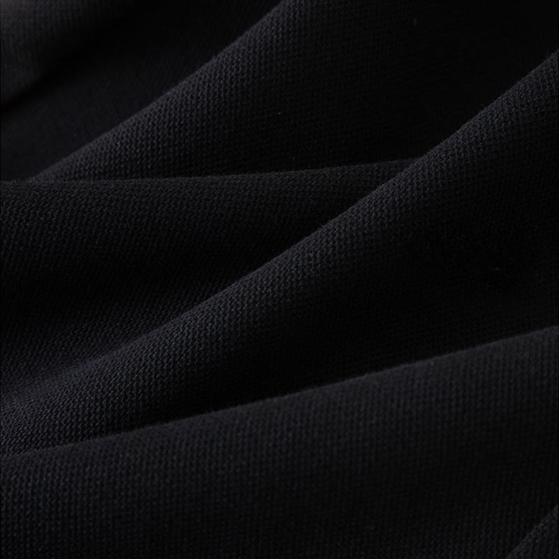 Pantaloni larghi in cotone con tasche e vita alta, modello Buddha Stones, da donna - image 13