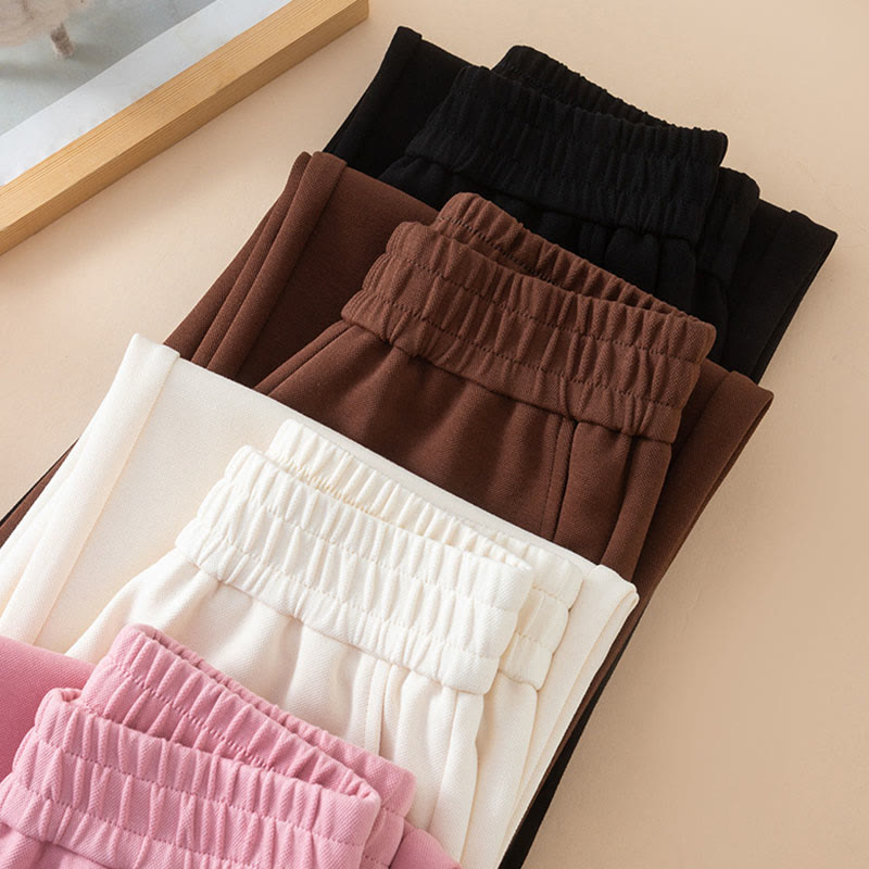 Pantaloni larghi in cotone con tasche e vita alta, modello Buddha Stones, da donna - image 20