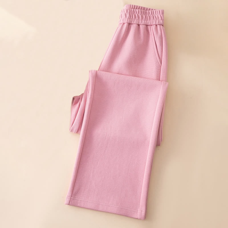 Pantaloni larghi in cotone con tasche e vita alta, modello Buddha Stones, da donna - image 15