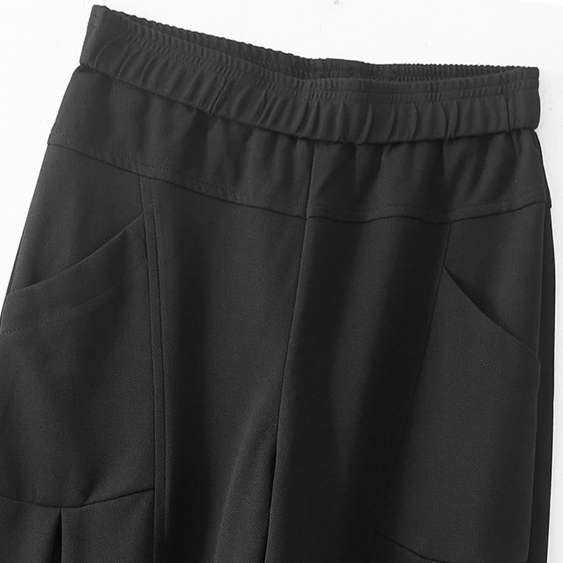 Pantaloni termici da donna Buddha Stones, casual, con patchwork vintage, a vita alta e tasche - image 11