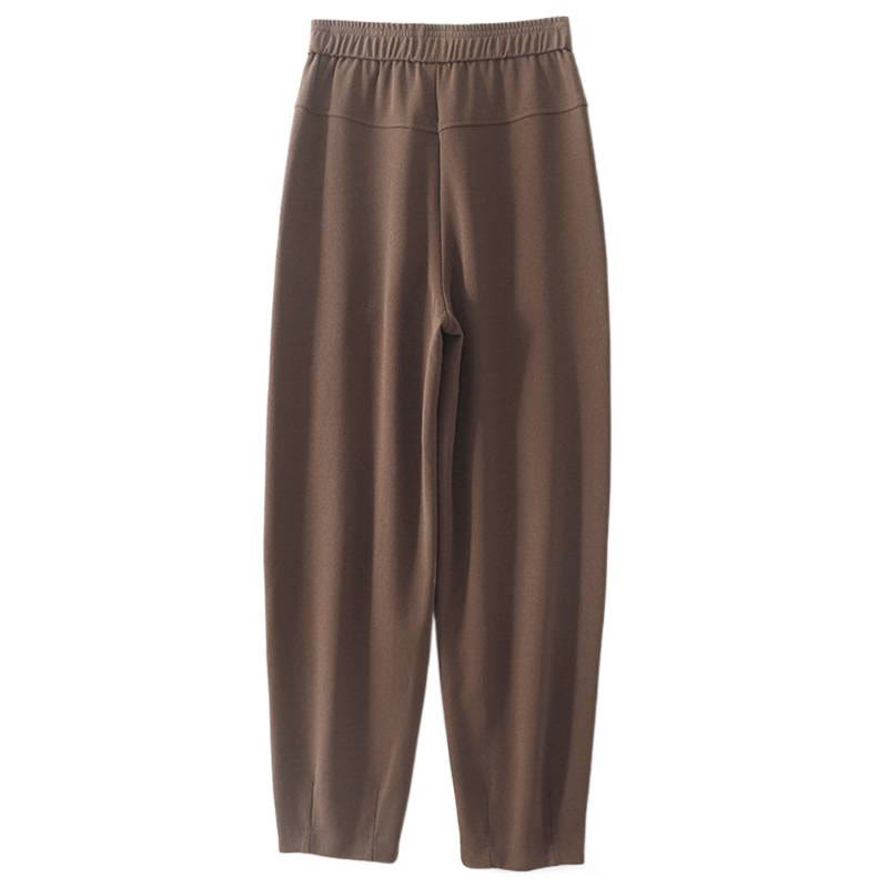 Pantaloni termici da donna Buddha Stones, casual, con patchwork vintage, a vita alta e tasche - image 1