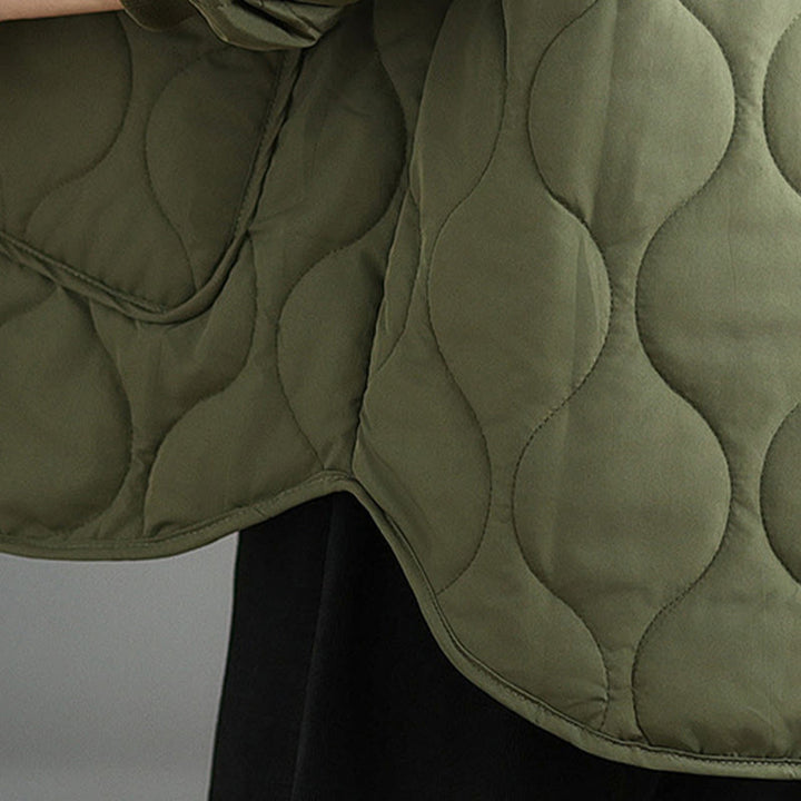 Giacca a maniche lunghe in cotone con tasche e cerniera semplice da donna Buddha Stones - image 9