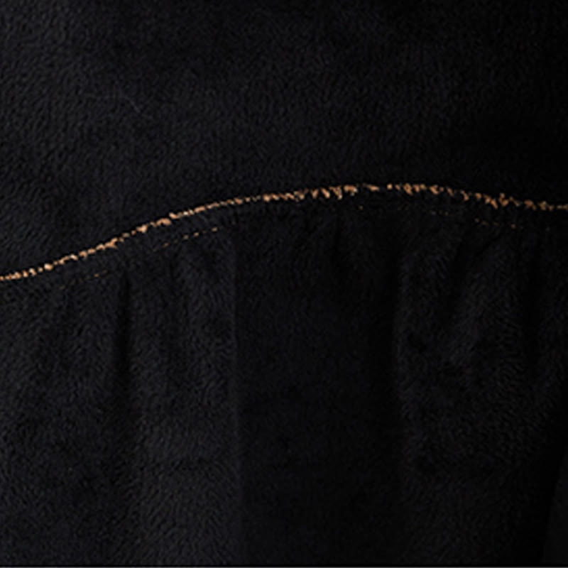 Cappotto da donna in velluto a coste di cotone con fodera in pile, maniche lunghe, bottoni semplici, Buddha Stones, con tasche - image 7