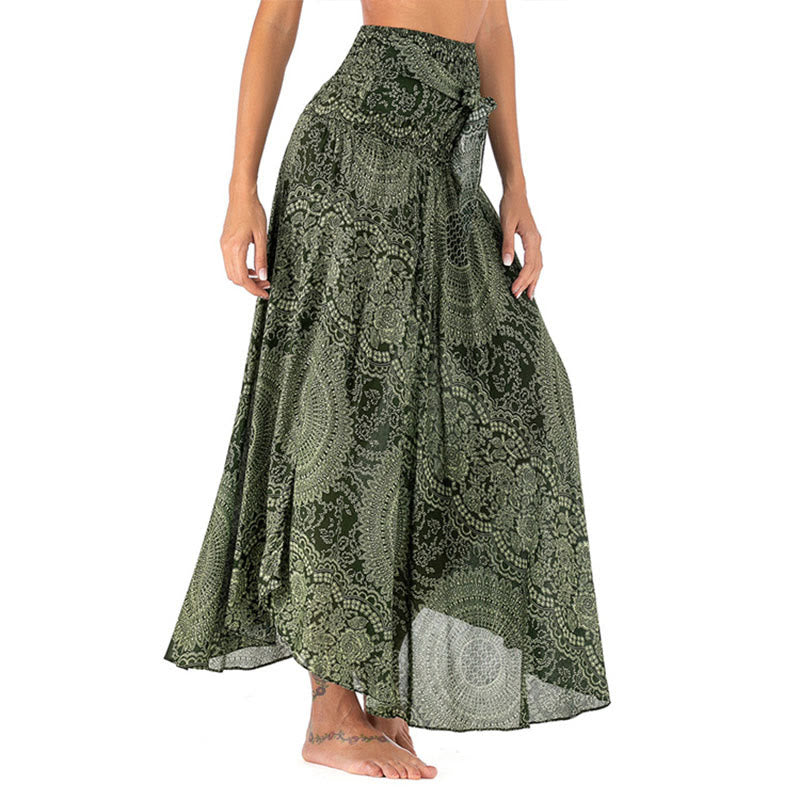 Buddha Stones Due stili indossano Boho Compass Rose Flower Skirt Dress - image 2