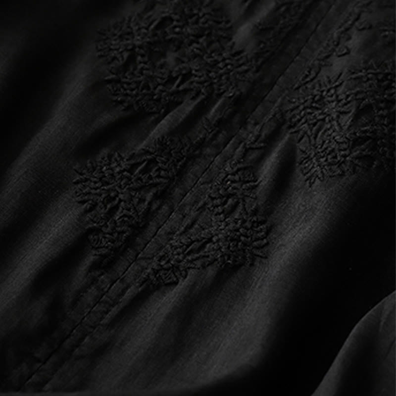 Camicia da donna a maniche corte con scollo a V e ricami a tema Buddha Stones. - image 14