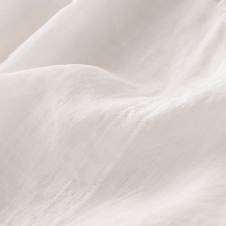 Camicia da donna a mezza manica con scollo a V e ricamo di linee con Buddha Stones - image 19