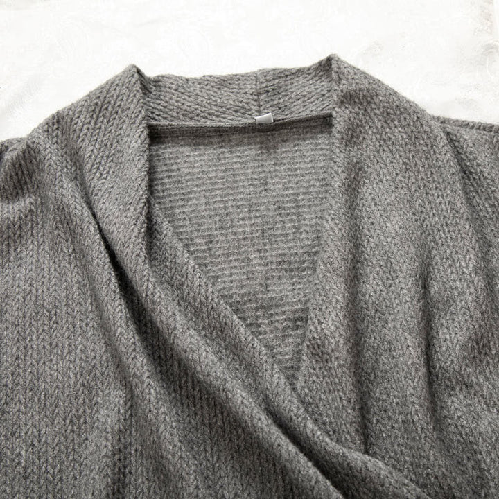 Camicia da uomo in cotone a maniche lunghe con colletto irregolare e motivo Buddha Stones - image 4