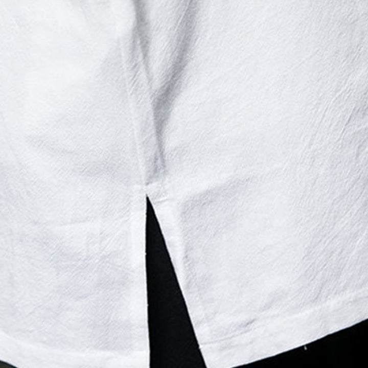 Giacca e camicia da uomo in cotone a maniche lunghe con bottoni cinesi Buddha Stones , semplice abito Tang - image 22