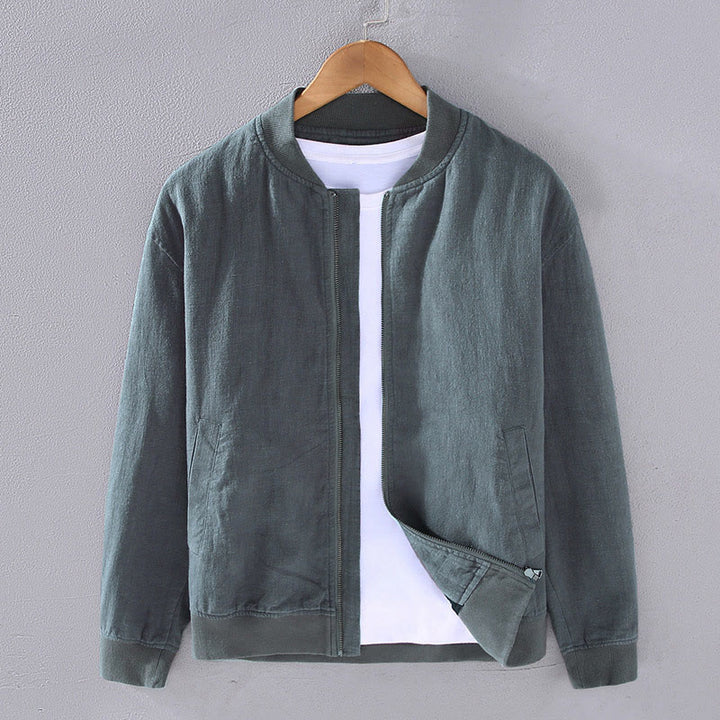 Giacca invernale da uomo in cotone e lino con maniche lunghe, tasche e colletto rialzato, modello Buddha Stones , con cerniera - CadetBlue - US/UK/AU42, EU52 (3XL) - image 12