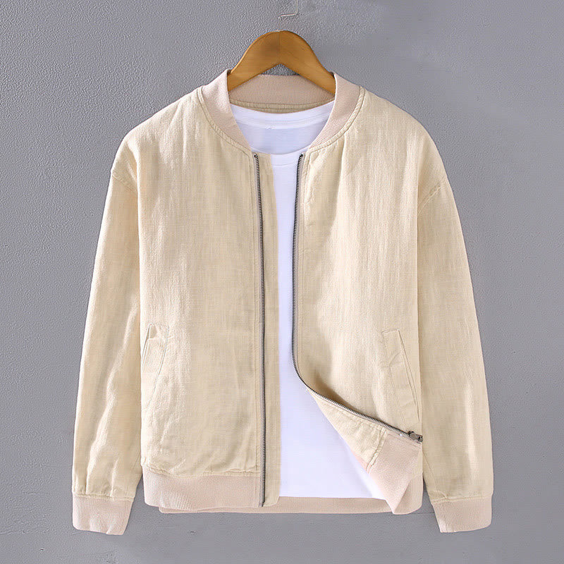 Giacca invernale da uomo in cotone e lino con maniche lunghe, tasche e colletto rialzato, modello Buddha Stones , con cerniera - Verga d'oro chiaraGiallo - US/UK/AU42, EU52 (3XL) - image 13
