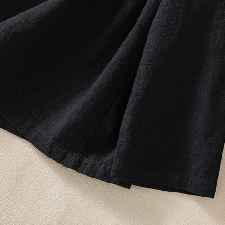 Camicia casual da donna in cotone con maniche lunghe, scollo rotondo, bottoni e tasche , Buddha Stones - image 15