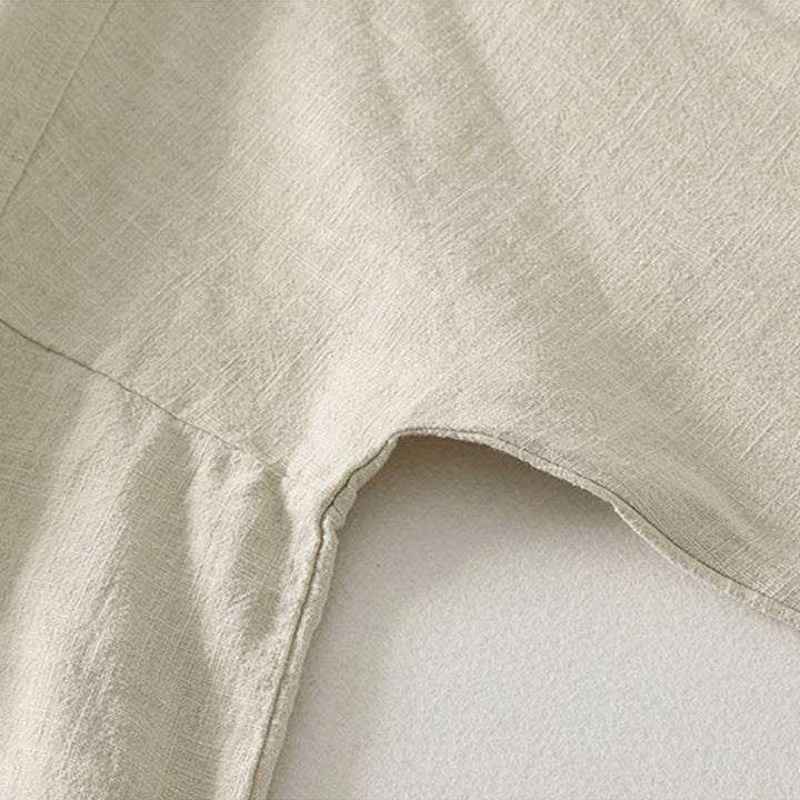 Camicia da donna a maniche lunghe in cotone con bottoni a rana, casual e semplice , Buddha Stones - image 9