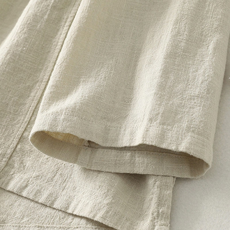 Camicia da donna a maniche lunghe in cotone con bottoni a rana, casual e semplice , Buddha Stones - image 13