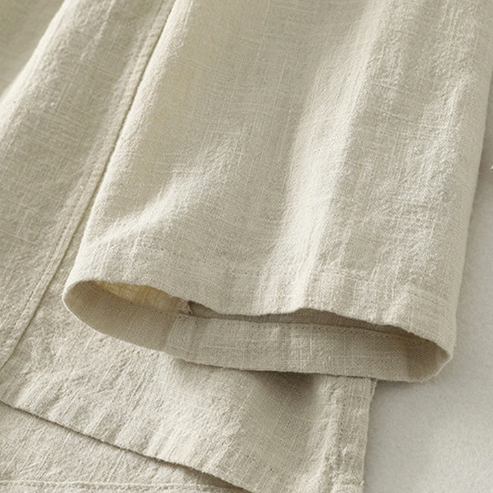 Camicia da donna a maniche lunghe in cotone con bottoni a rana, casual e semplice , Buddha Stones - image 13