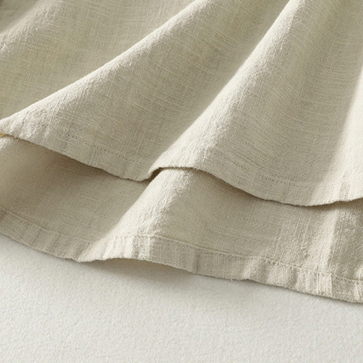 Camicia da donna a maniche lunghe in cotone con bottoni a rana, casual e semplice , Buddha Stones - image 14