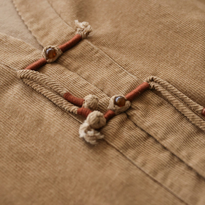 Giacca in velluto a coste con maniche lunghe in cotone e tasche da donna Buddha Stones - image 7