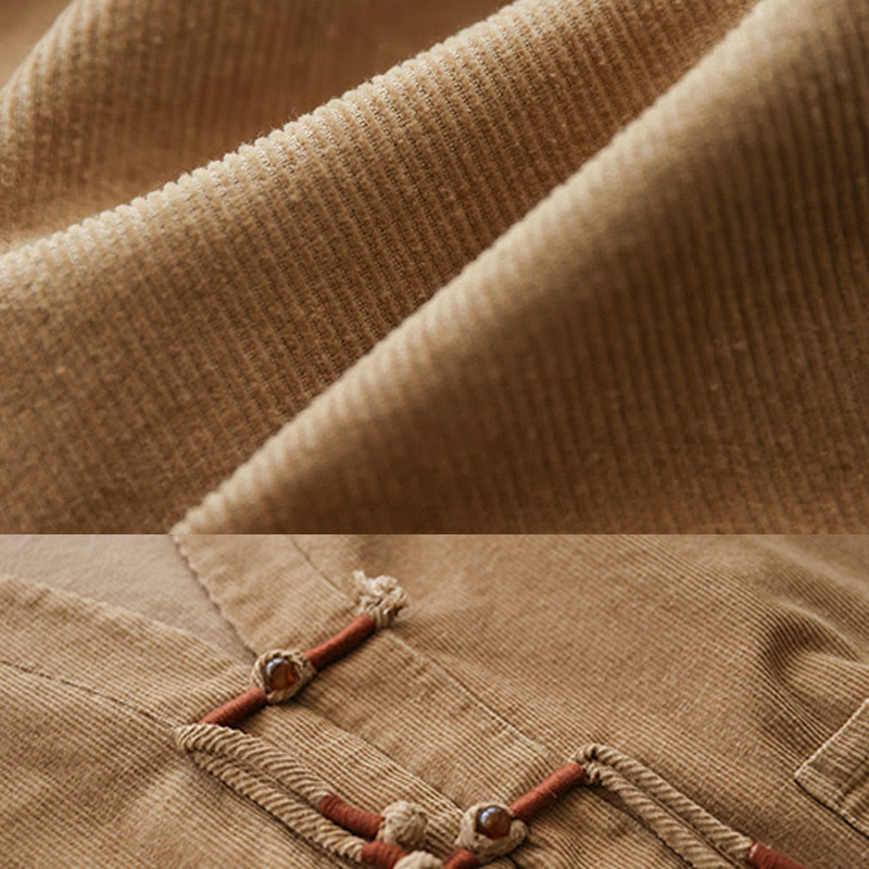 Giacca in velluto a coste con maniche lunghe in cotone e tasche da donna Buddha Stones - image 8