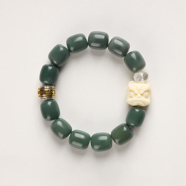 Braccialetto della pace con testa di leone, Buddha Stones , semi di Bodhi, Om Mani Padme Hum - image 1