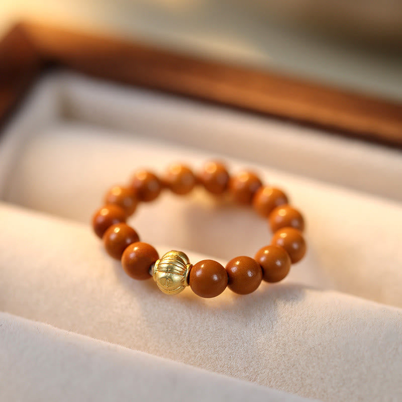 Anello di resistenza interna con moneta di rame e perlina di nocciolo di oliva Buddha Stones - image 15