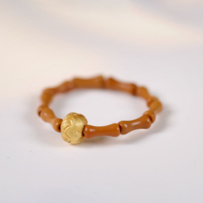 Anello di resistenza interna con moneta di rame e perlina di nocciolo di oliva Buddha Stones - image 10