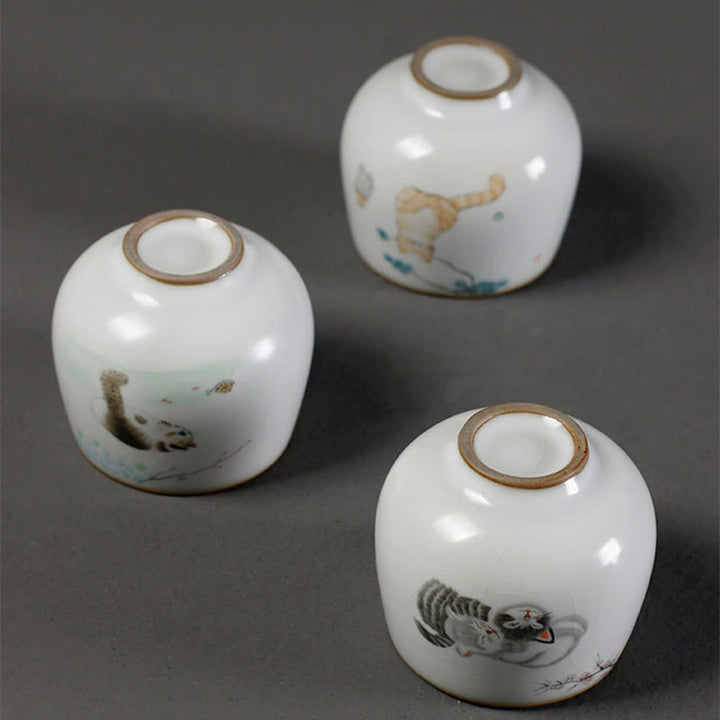 Buddha Stones Tazza da tè Kung Fu con rami di gatto carini e scatola regalo - image 11