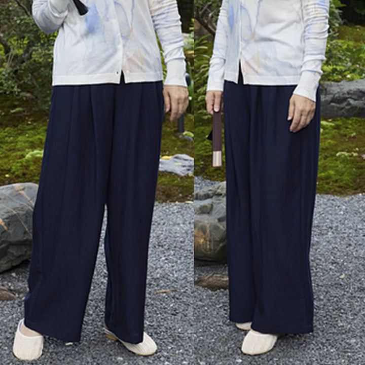 Pantaloni da donna alla caviglia con tasche Buddha Stones per anziani - image 30