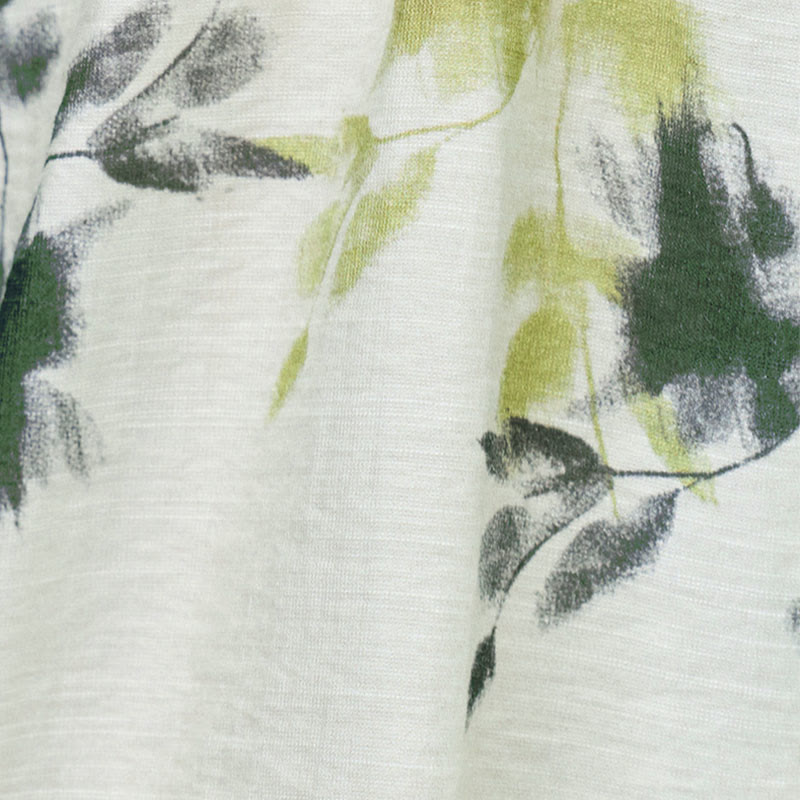 Camicia da donna a maniche lunghe con bottoni, lacci e foglie floreali verdi, per anziani, Buddha Stones - image 14