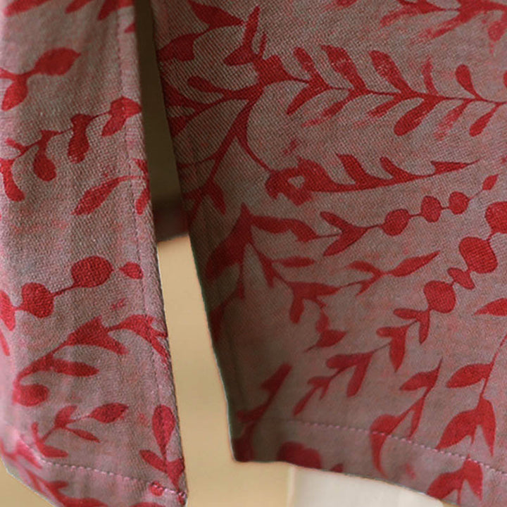 Cappotto da donna con foglie di vite e bottoni a rana, con tasche, in Buddha Stones - image 13