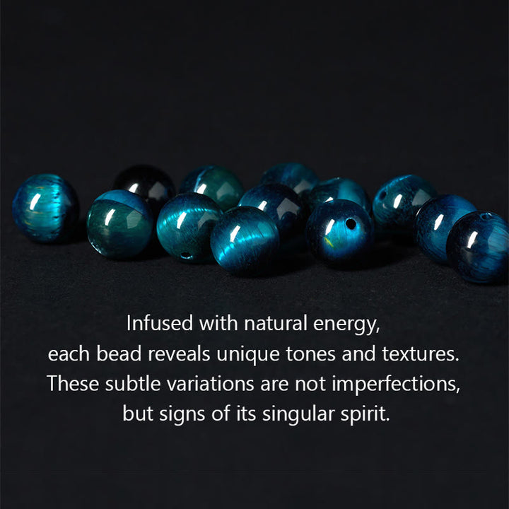 Bracciale Buddha Stones in argento lucido, ossidiana, occhio di tigre, Om Mani Padme Hum, Buddha a tre facce, positivo - image 7