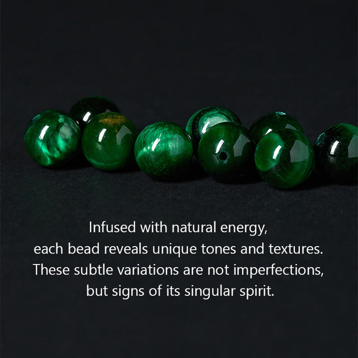 Bracciale di protezione Buddha Stones, diaspro grigio naturale, diaspro Kambamba, occhio di tigre, Om Mani Padme Hum - image 6