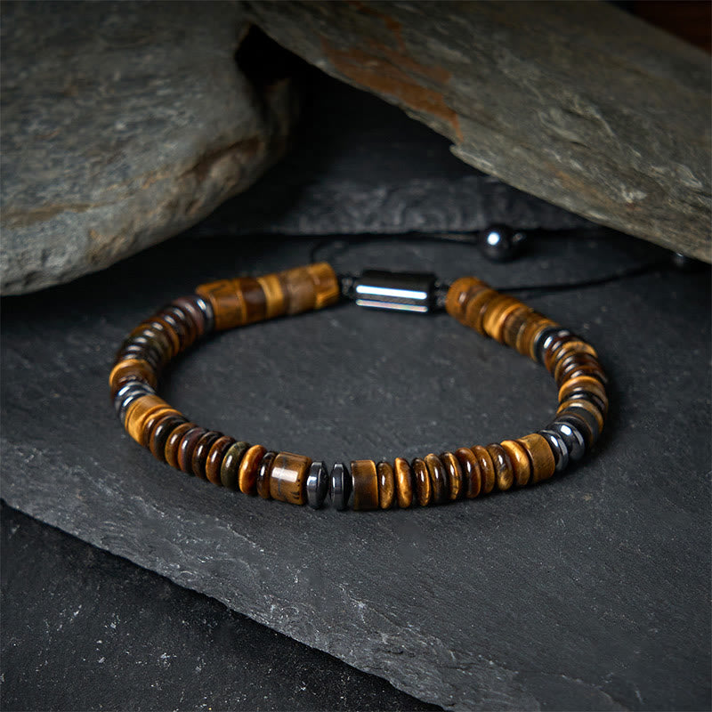 Braccialetto con corda di forza in pietra Buddha Stones, piccolo braccialetto in ossidiana nera, avventurina verde, diaspro grigio e occhio di tigre - image 20