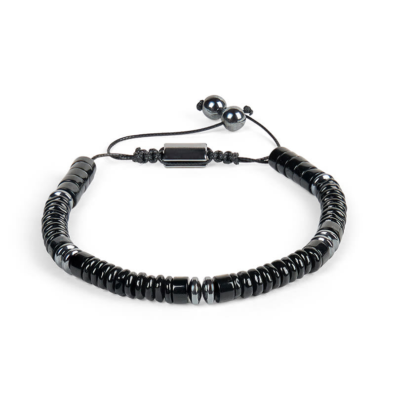 Braccialetto con corda di forza in pietra Buddha Stones, piccolo braccialetto in ossidiana nera, avventurina verde, diaspro grigio e occhio di tigre - image 11