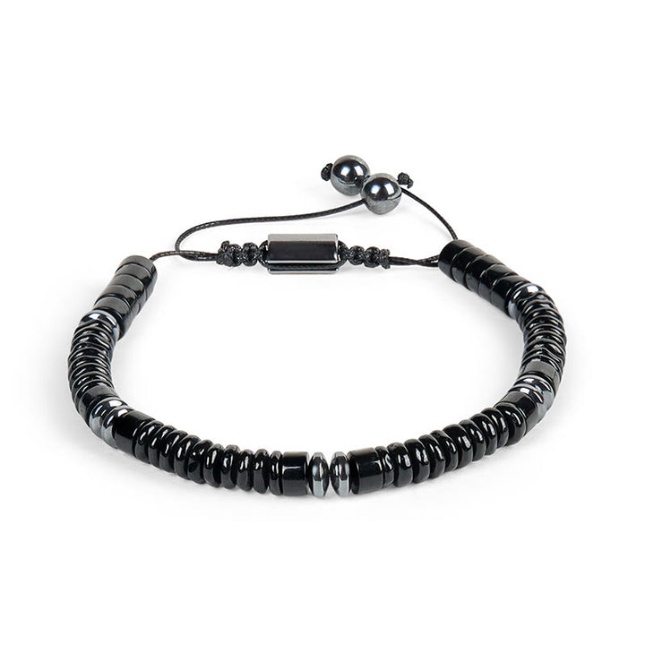 Braccialetto con corda di forza in pietra Buddha Stones, piccolo braccialetto in ossidiana nera, avventurina verde, diaspro grigio e occhio di tigre - image 11