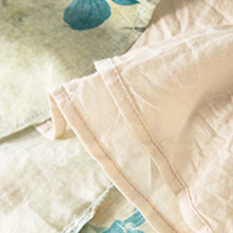 Abito midi con motivo floreale a contrasto di colore e maniche corte Buddha Stones con tasche - image 12