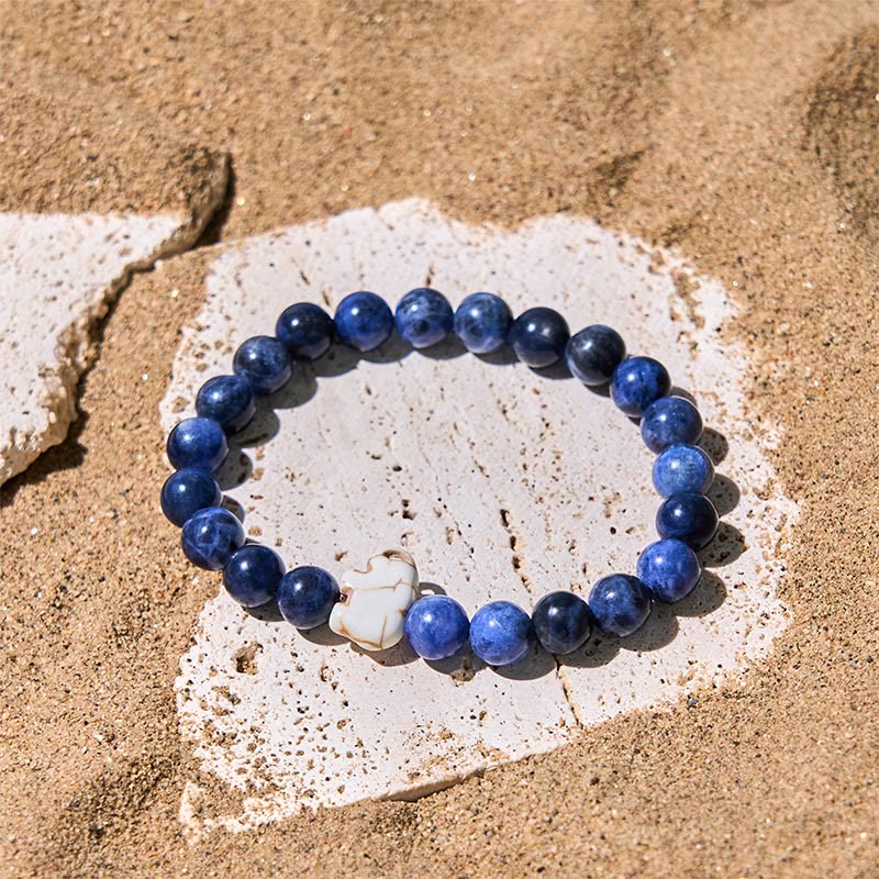 Braccialetto di forza spirituale con elefante , Buddha Stones, varie pietre - image 1