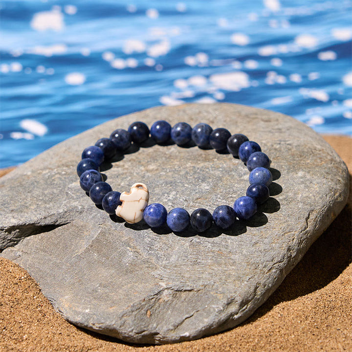 Braccialetto di forza spirituale con elefante , Buddha Stones, varie pietre - image 2