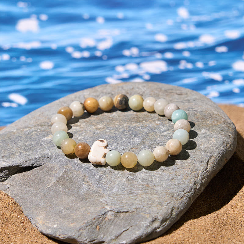 Braccialetto di forza spirituale con elefante , Buddha Stones, varie pietre - image 15