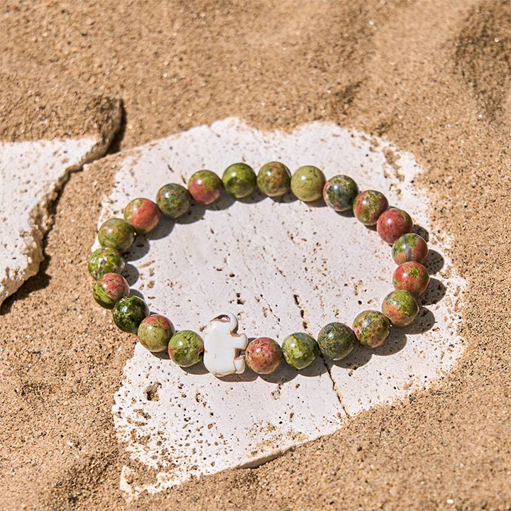 Braccialetto di forza spirituale con elefante , Buddha Stones, varie pietre - image 26