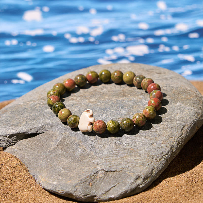 Braccialetto di forza spirituale con elefante , Buddha Stones, varie pietre - image 27