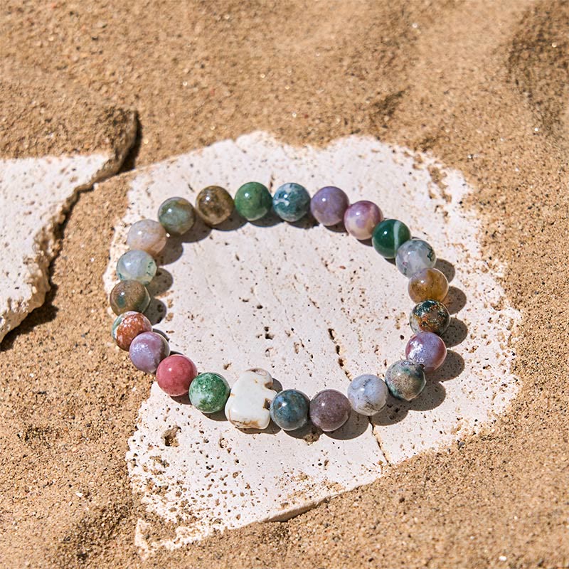 Braccialetto di forza spirituale con elefante , Buddha Stones, varie pietre - image 30
