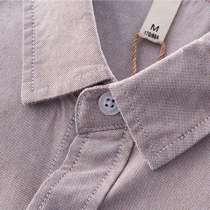 Camicia da uomo in cotone con bottoni a manica lunga e tinta unita, motivo Buddha Stones - image 15