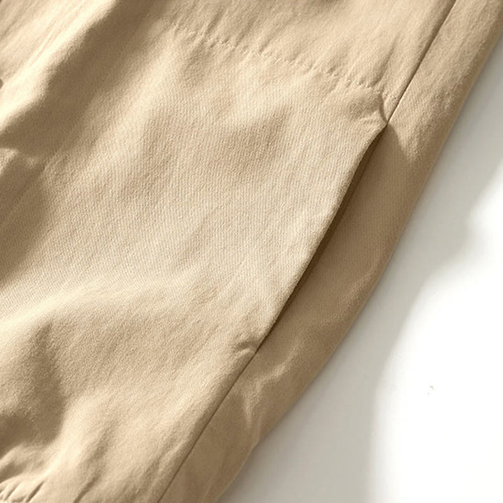 Camicia da uomo in cotone con maniche lunghe e bottoni, modello Buddha Stones Fall Solid, con tasche - image 5