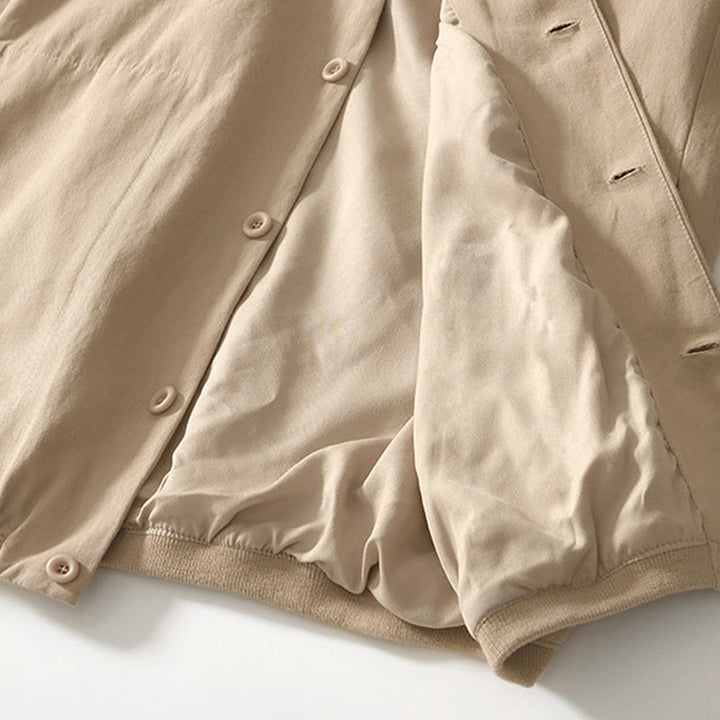 Camicia da uomo in cotone con maniche lunghe e bottoni, modello Buddha Stones Fall Solid, con tasche - image 4