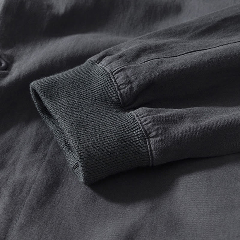 Camicia da uomo in cotone con maniche lunghe e bottoni, modello Buddha Stones Fall Solid, con tasche - image 19