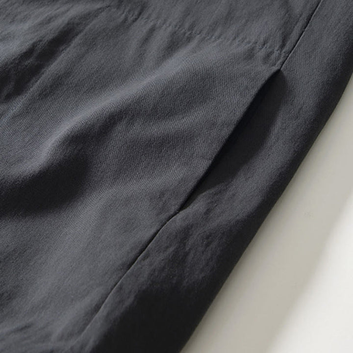 Camicia da uomo in cotone con maniche lunghe e bottoni, modello Buddha Stones Fall Solid, con tasche - image 18